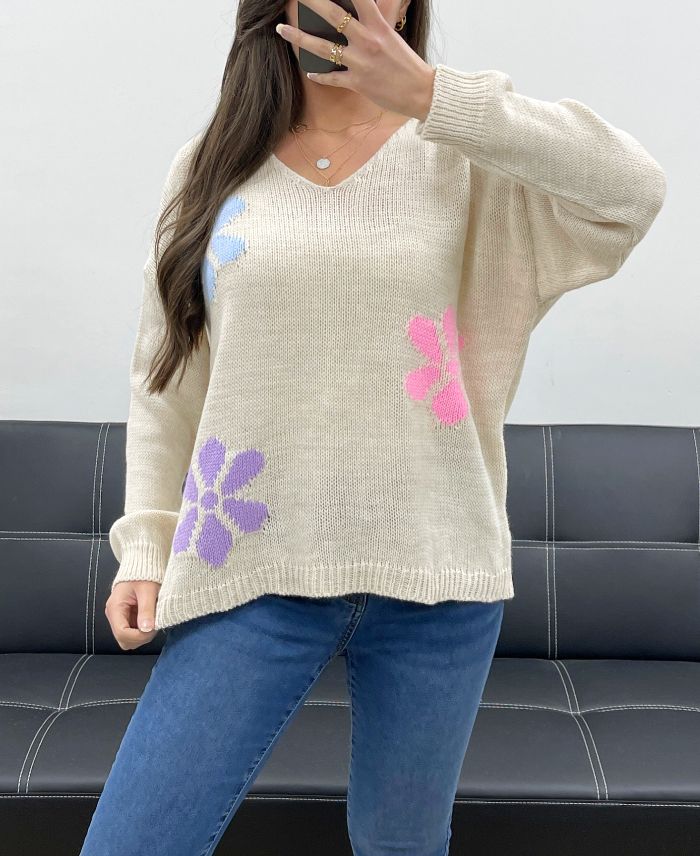Pullover fleur